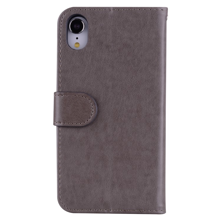 Flash Powder Unicorn Pattern Wallet Leather Stand Case for iPhone XR 6.1 inch - Grey-2