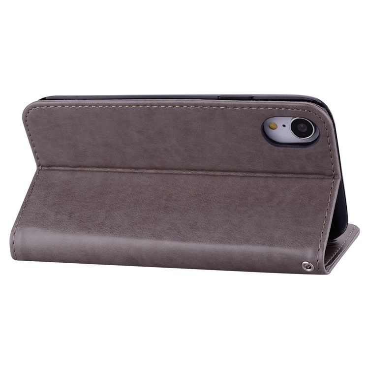 Flash Powder Unicorn Pattern Wallet Leather Stand Case for iPhone XR 6.1 inch - Grey-6