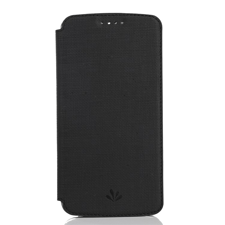 VILI DMX Cross Texture PU Leather Stand Case with Card Slots for iPhone XR 6.1 inch - Black-2
