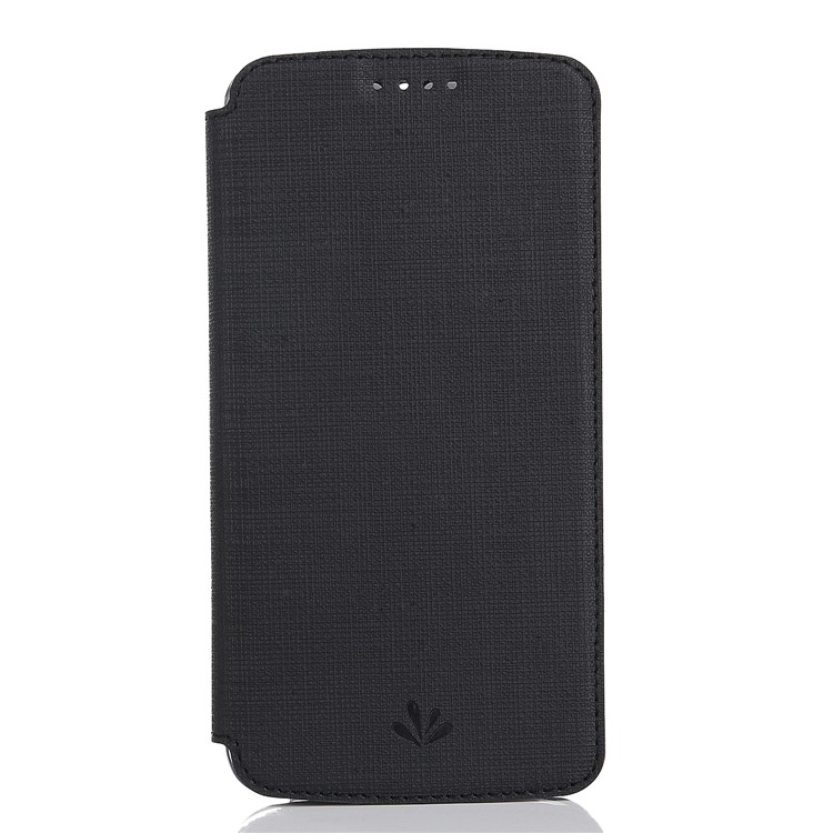 VILI DMX Cross Texture Leather Stand Case with Card Slot for iPhone XS Max 6.5 inch - Black-2