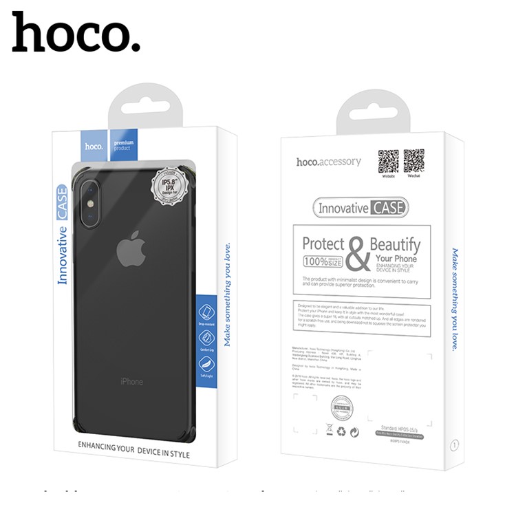 HOCO Anti-drop Airbag Soft TPU Protective Cover for iPhone XS 5.8 inch - Black-7