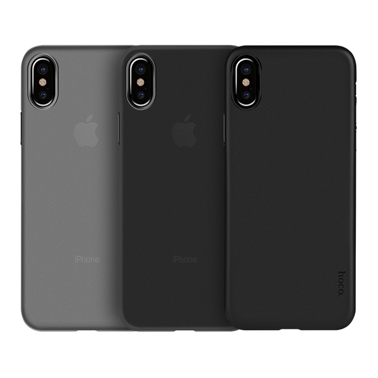 HOCO 0.35mm Ultra-thin Matte PP Phone Cover for iPhone XS Max 6.5 inch - All Black-7