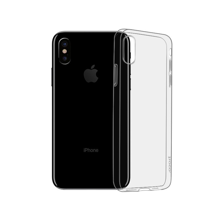 HOCO Light Series Transparent Soft TPU Phone Case for iPhone XS / X 5.8 inch - Black-1