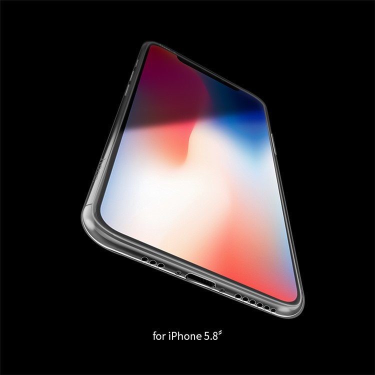 HOCO Light Series Transparent Soft TPU Phone Case for iPhone XS / X 5.8 inch - Black-4