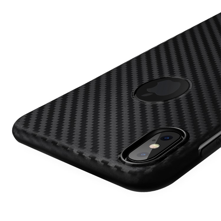 HOCO Delicate Shadow Series Case Carbon Fiber Texture TPU Cover for iPhone XS Max 6.5 inch - Black-2