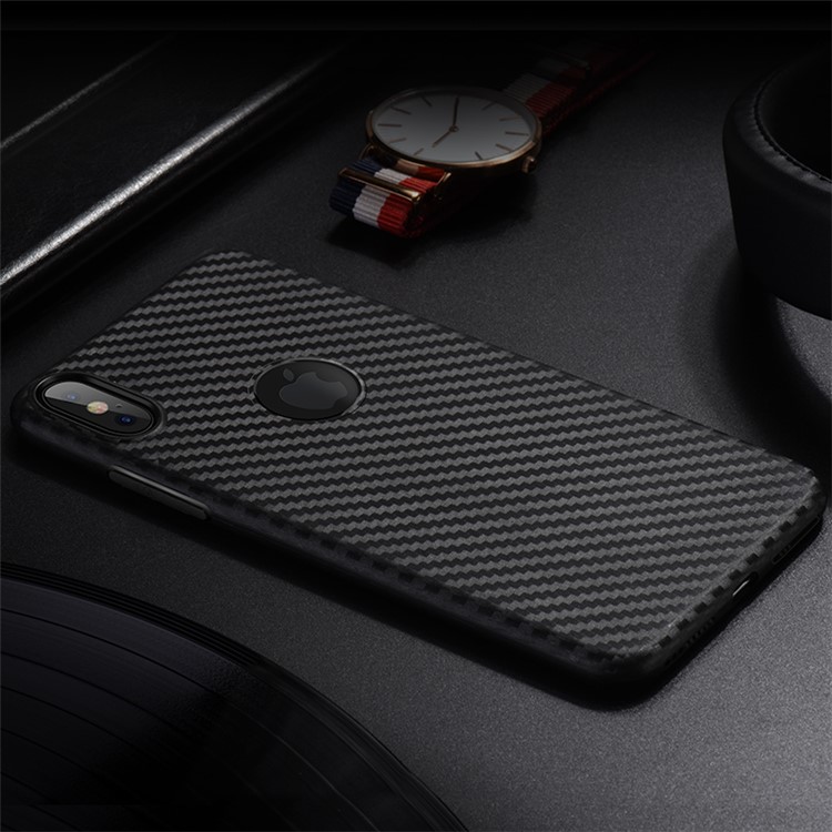 HOCO Delicate Shadow Series Case Carbon Fiber Texture TPU Cover for iPhone XS Max 6.5 inch - Black-6