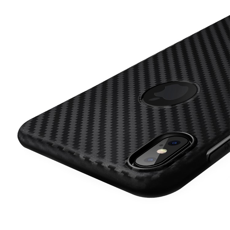 HOCO Delicate Shadow Series Case Carbon Fiber Texture TPU Cover for iPhone XS/X 5.8 inch - Black-3