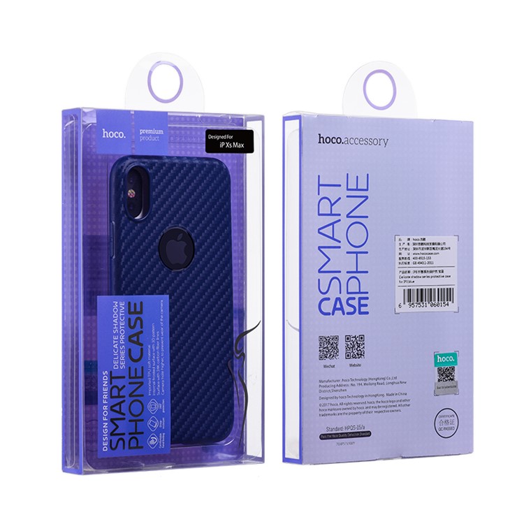 HOCO Delicate Shadow Series Case Carbon Fiber Texture TPU Cover for iPhone XS/X 5.8 inch - Black-6