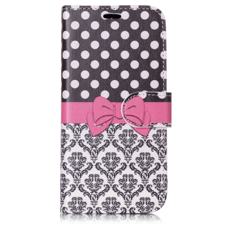 

Patterned [Detachable 2-in-1] Wallet Leather Mobile Folio Accessory Cover for iPhone XS Max 6.5 inch - Dots and Flower