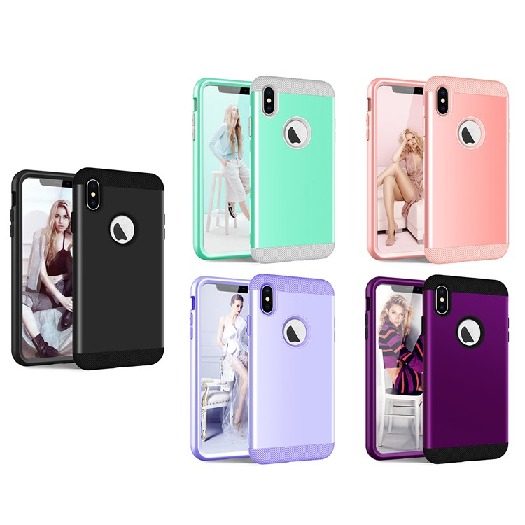 For iPhone XS Max 6.5 inch Protection Case (3-piece) (PC+Silicone) (Shockproof) - Black-13