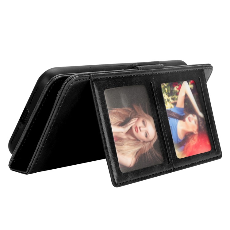 Funda De Piel Desmontable Con Monedero Múltiple 2 En 1 + Carcasa Trasera De TPU Para IPhone XR De 6,1 Pulgadas - Negro-12