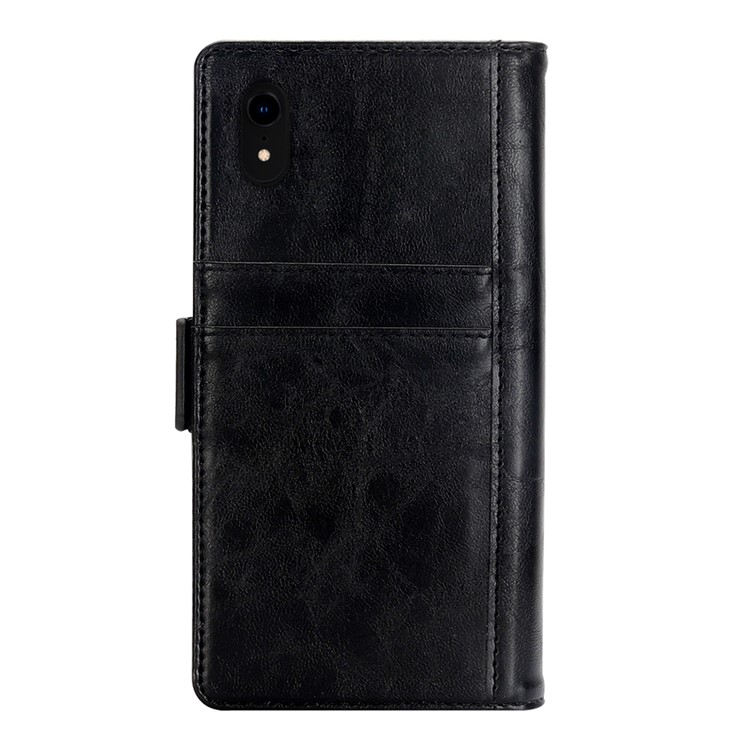 Funda De Piel Desmontable Con Monedero Múltiple 2 En 1 + Carcasa Trasera De TPU Para IPhone XR De 6,1 Pulgadas - Negro-3