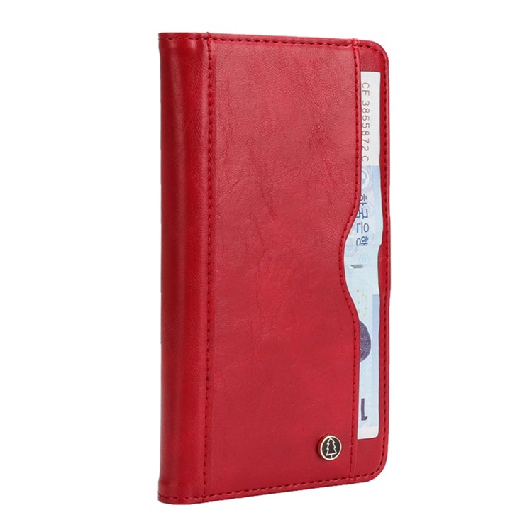 Funda De Piel Monedero Multi-ranura Extraíble 2 En 1 + Carcasa Trasera De TPU Para IPhone XR De 6,1 Pulgadas - Rojo-6