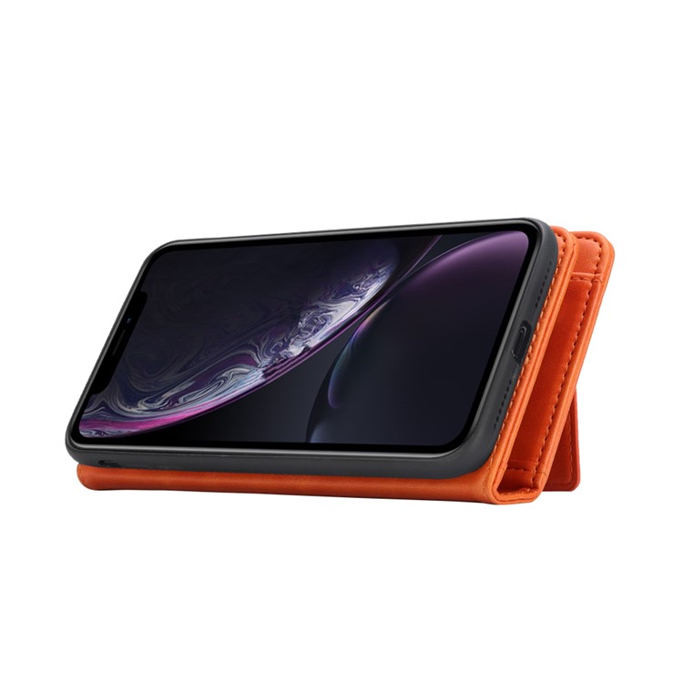 Carcasa Extraíble 2 En 1 Para Billetera De Cuero + TPU Para El IPhone XR De 6,1 Pulgadas - Naranja-7