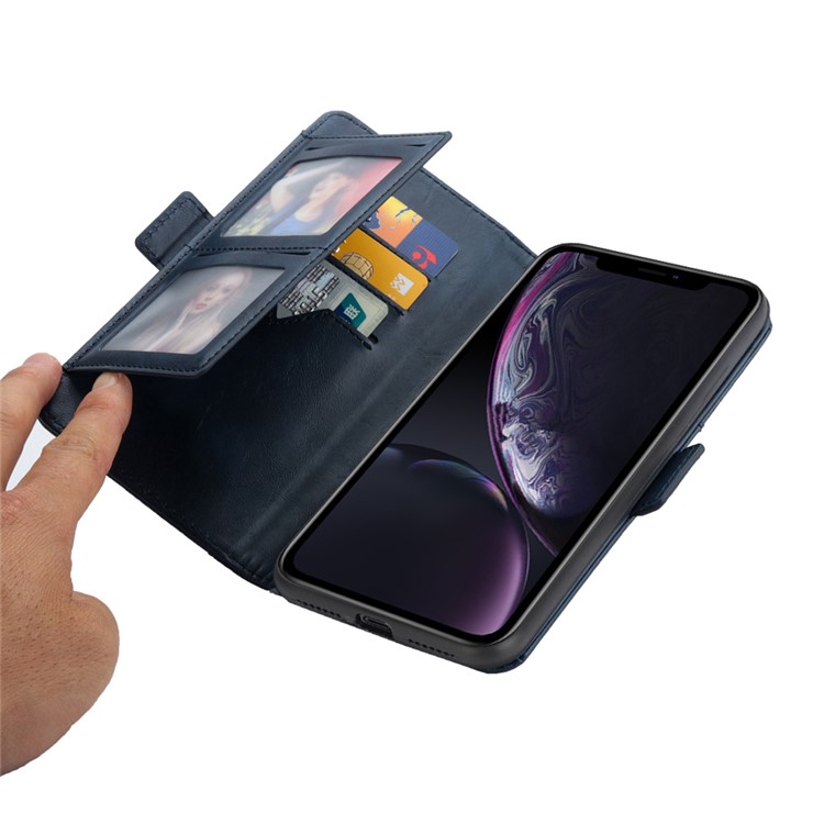 Removable 2-in-1 Multi-slot Wallet Leather Casing +TPU Back Shell for iPhone XR 6.1 inch - Blue-10