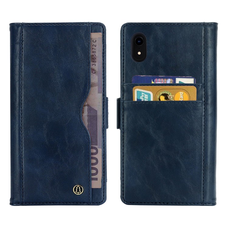 Removable 2-in-1 Multi-slot Wallet Leather Casing +TPU Back Shell for iPhone XR 6.1 inch - Blue-2