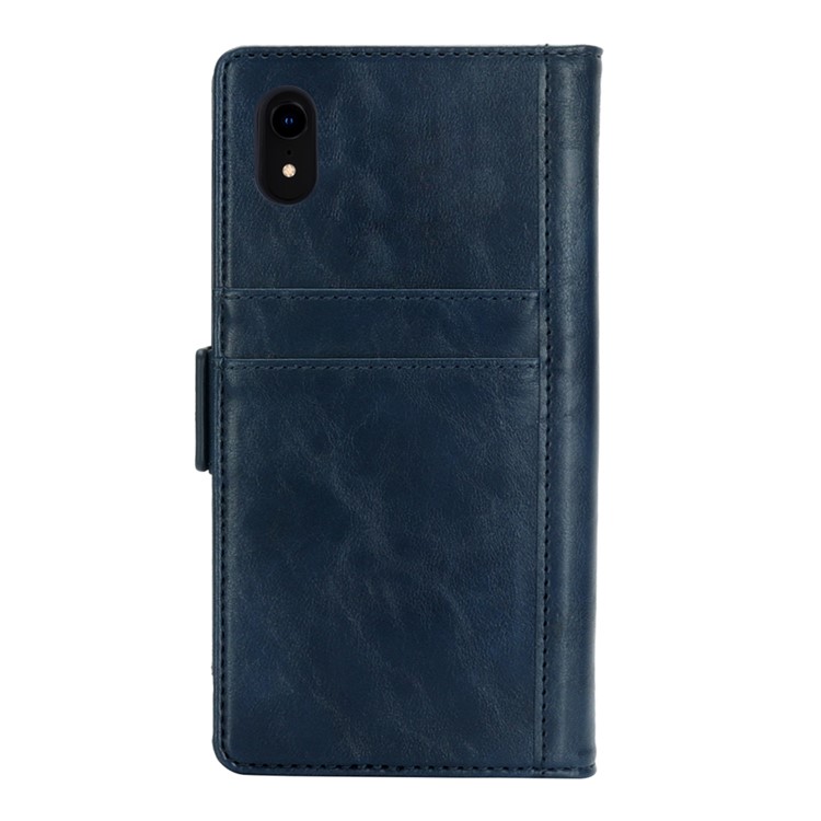 Removable 2-in-1 Multi-slot Wallet Leather Casing +TPU Back Shell for iPhone XR 6.1 inch - Blue-3