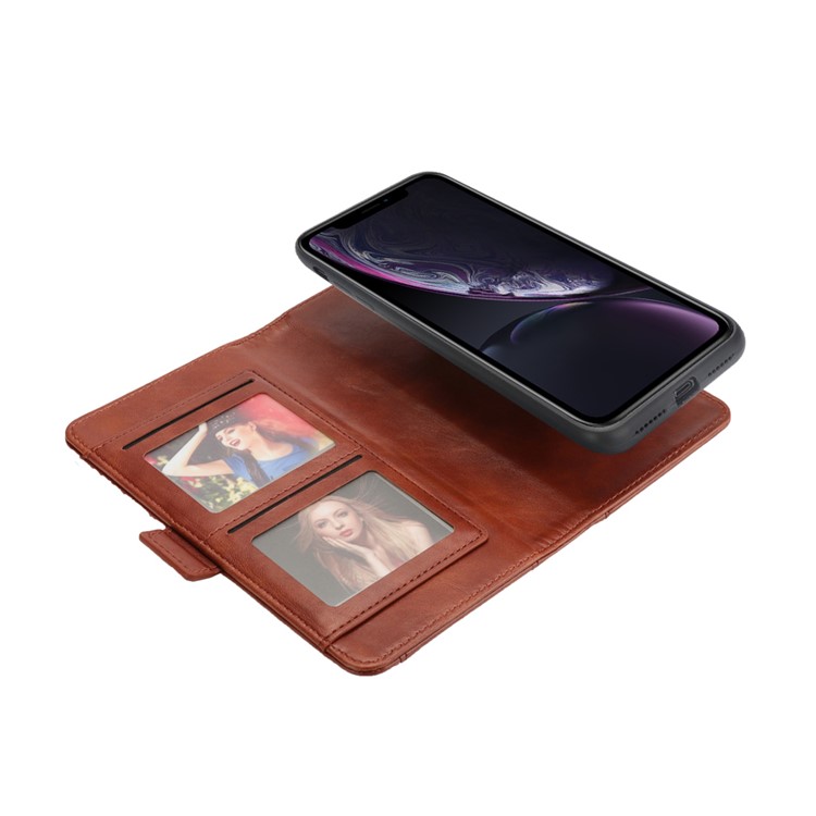 Custodia Protettiva Rimovibile Per Portafogli Multi-slot 2-in-1 + Guscio Posteriore In TPU Per IPhone XR Da 6,1 Pollici - Marrone-9