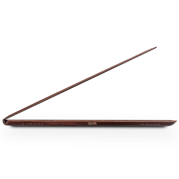 QIALINO Smart Genuine tampa de couro Stand para iPad Pro 12,9 polegadas - Brown-3