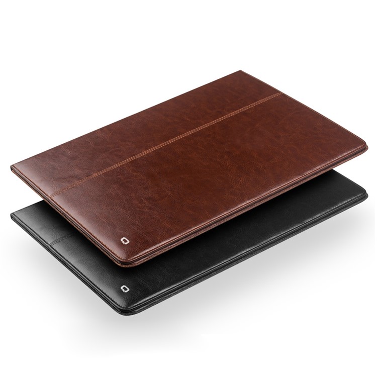 QIALINO Smart Genuine tampa de couro Stand para iPad Pro 12,9 polegadas - Brown-8