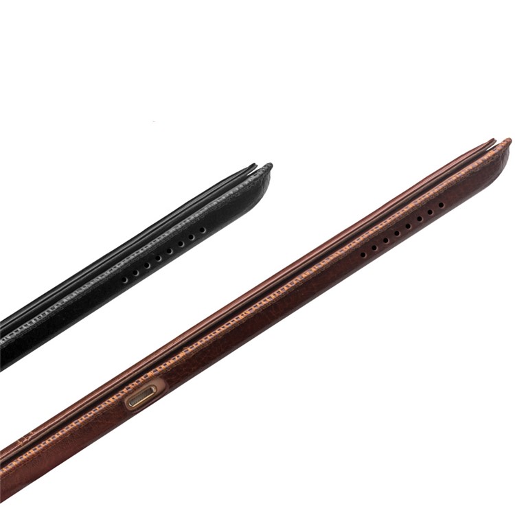 QIALINO Smart Genuine tampa de couro Stand para iPad Pro 12,9 polegadas - Brown-9
