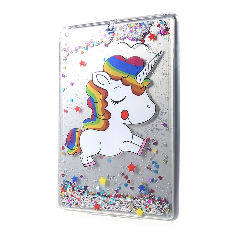 Glitter Powder Quicksand Embossed PC + TPU Protective Case Shell for iPad 9.7-inch (2018) / 9.7-inch (2017) / Air 2 / Air - Cute Unicorn-2