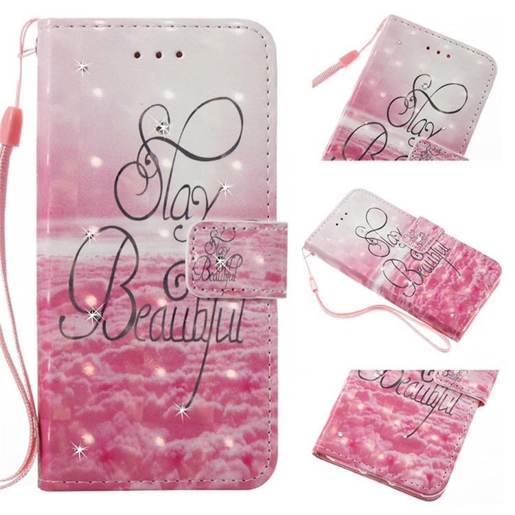 

Patterned Light Spot Decor Diamond Wallet Leather Case Shell for iPhone XS/X - Stay Beautiful, iPhone Xs