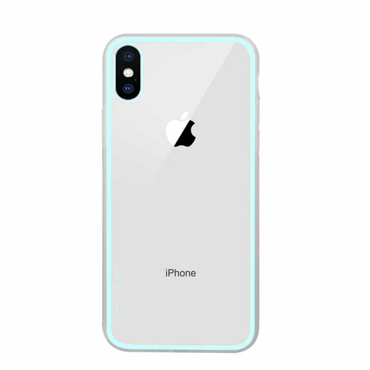 

Стеклянный Корпус NXE Для Iphone XS Макс. 6,5 Дюймов, 0,7 Мм 9-дюймовое Стекло Сзади + Комбинированный Корпус TPU - Циан, iPhone XS Max 6.5 inch