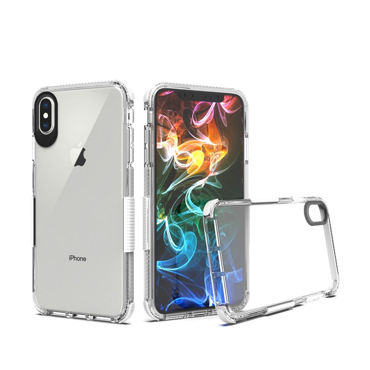 

Двухцветная Мягкая Крышка Мобильного Телефона TPU Для Iphone XS Max 6.5 Inch - Белый