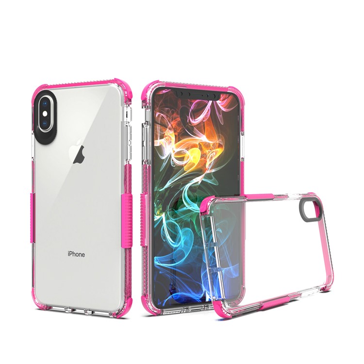 

Bi-color Soft TPU Cell Phone Case for iPhone XS Max 6.5 inch - Rose