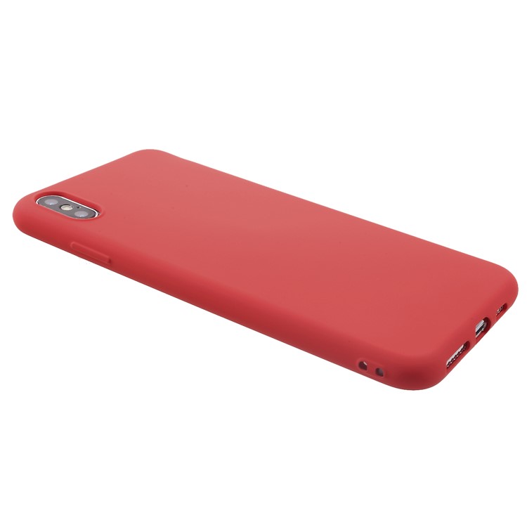 All Wrapped Back and Edges Liquid Silicone Case for iPhone XS Max 6.5 inch - Red-3