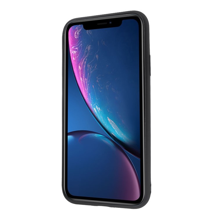 Tudo Embrulhado Para Trás E Bordas Tampa Do Telefone Móvel De Proteção De Silicone Líquido Para Iphone XR De 6,1 Polegadas - Preto-2