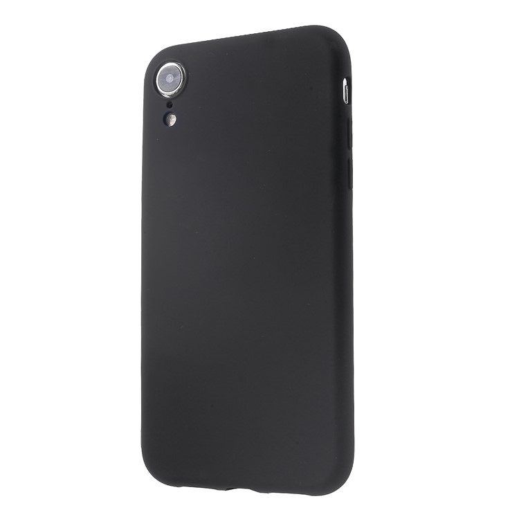 Tudo Embrulhado Para Trás E Bordas Tampa Do Telefone Móvel De Proteção De Silicone Líquido Para Iphone XR De 6,1 Polegadas - Preto-3