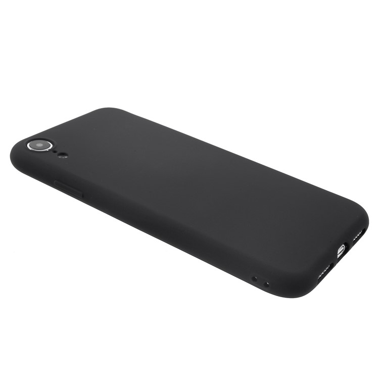 Tudo Embrulhado Para Trás E Bordas Tampa Do Telefone Móvel De Proteção De Silicone Líquido Para Iphone XR De 6,1 Polegadas - Preto-4