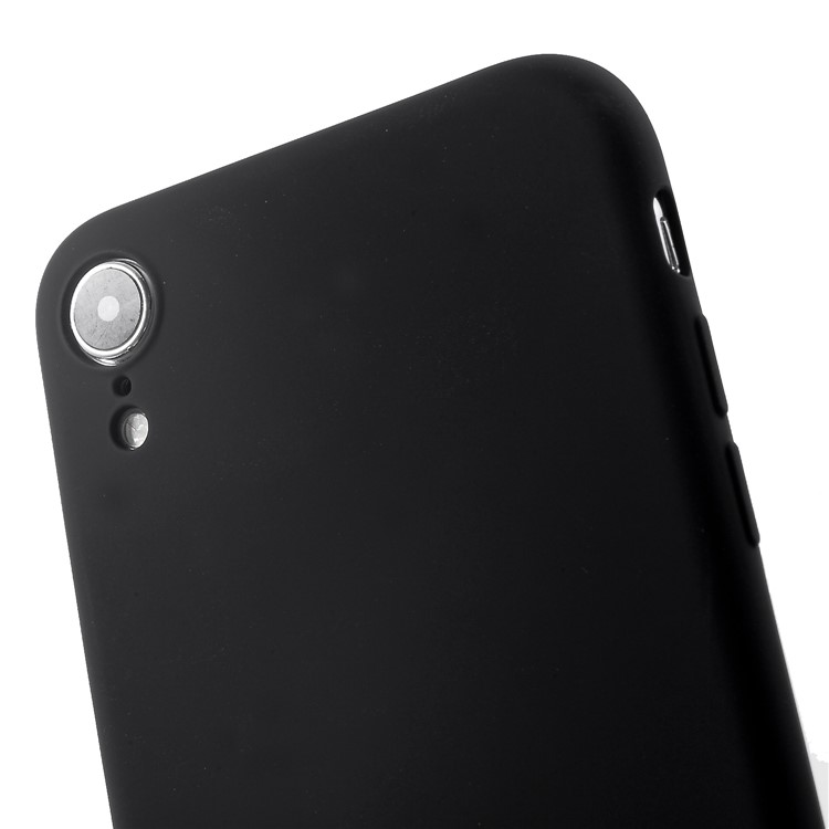 Tudo Embrulhado Para Trás E Bordas Tampa Do Telefone Móvel De Proteção De Silicone Líquido Para Iphone XR De 6,1 Polegadas - Preto-5