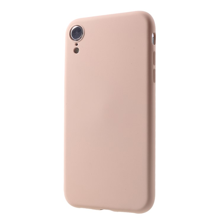 Tout Le Dos Enveloppé Et Bords Couverture De Caisse En Silicone Liquide Pour Iphone XR 6.1 Pouces - Rose-3