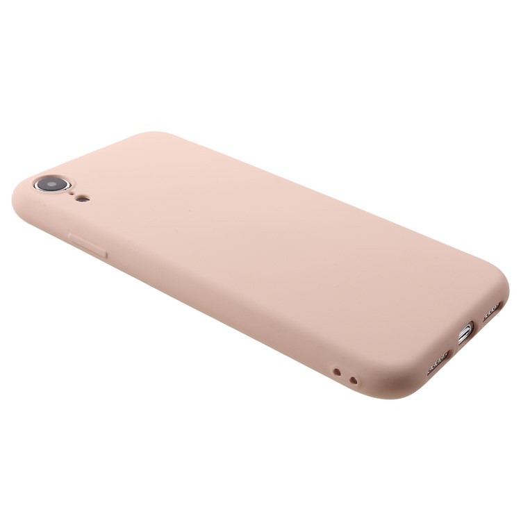 Tout Le Dos Enveloppé Et Bords Couverture De Caisse En Silicone Liquide Pour Iphone XR 6.1 Pouces - Rose-4