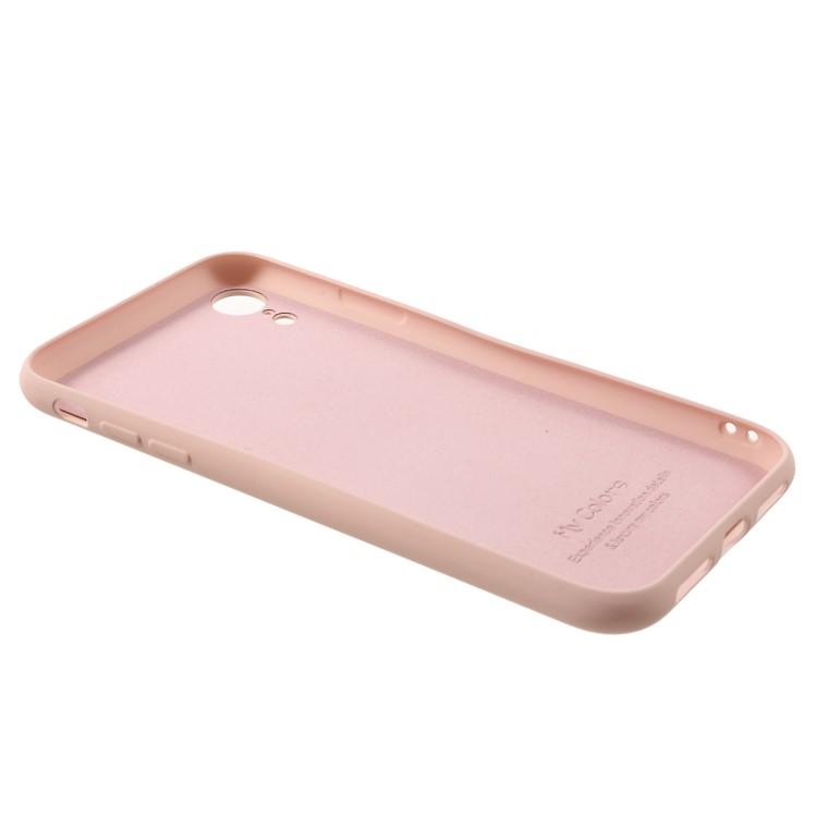 Tout Le Dos Enveloppé Et Bords Couverture De Caisse En Silicone Liquide Pour Iphone XR 6.1 Pouces - Rose-5