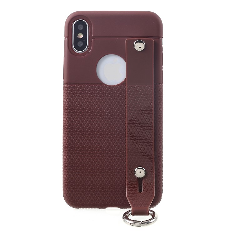 

Triangle Pattern TPU Protection Shell for iPhone XS / X 5.8 inch - Coffee, iPhone Xs