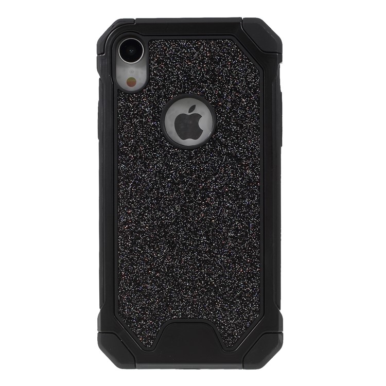 

Блестящий Порошок Anti-drop PC TPU Гибридный Мобильный Чехол Для Iphone XR 6.1 Inch - Черный, iPhone XR 6.1 inch