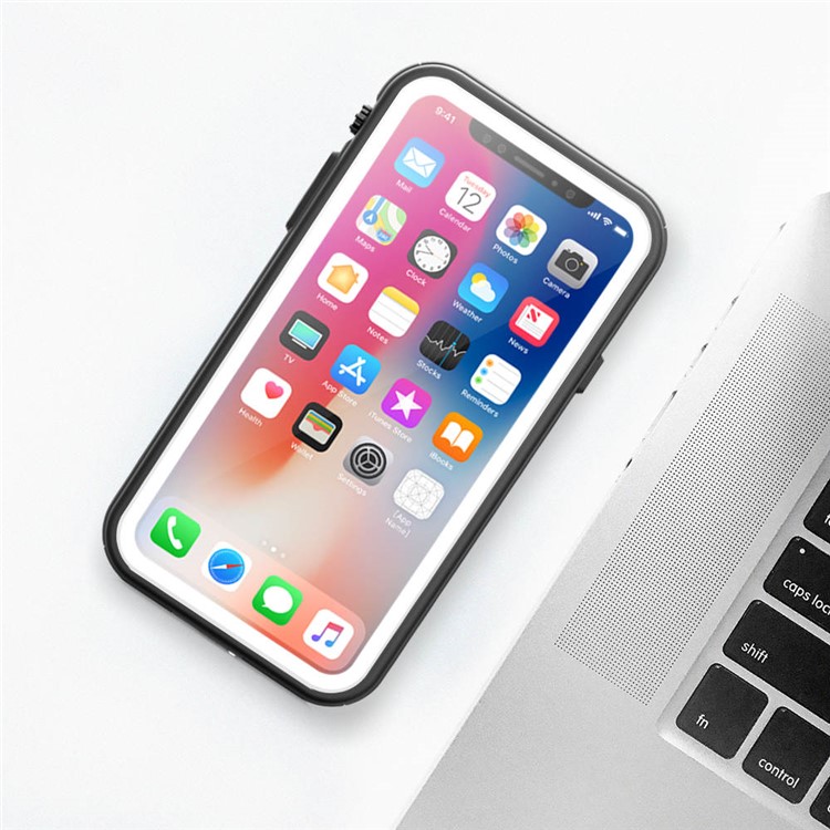 REDPEPPER Dot+ Series Dustproof Snowproof IP68 Waterproof Cover with Kickstand for iPhone XR 6.1 inch - White-2