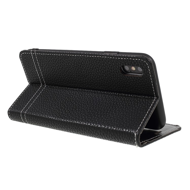 Litchi Texture Wallet Leather Case with Stand for iPhone XS Max 6.5 inch - Black-7