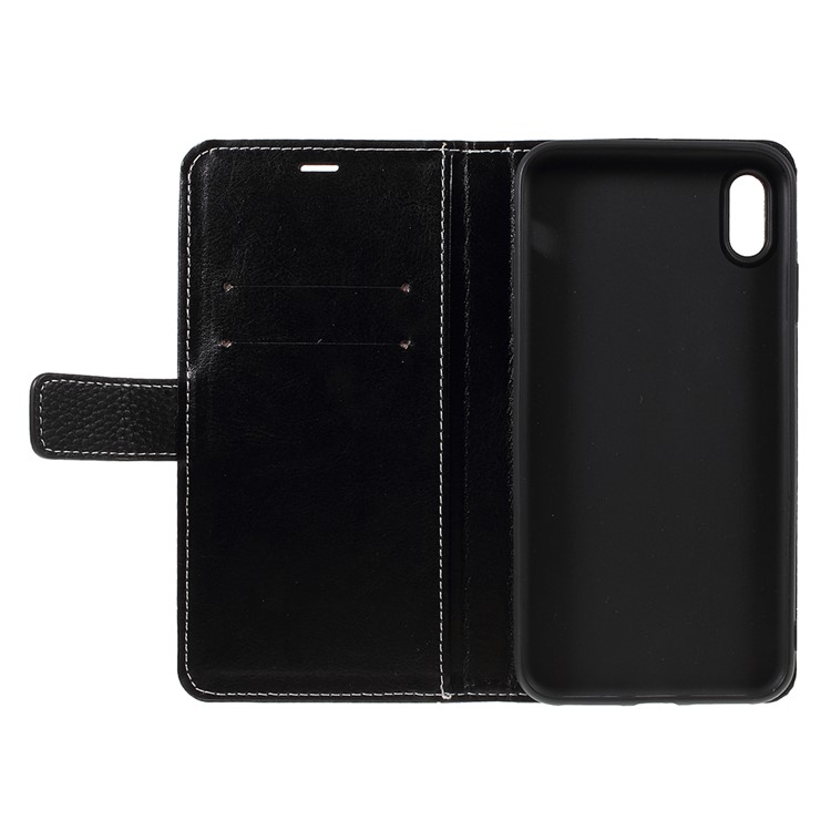 Litchi Texture Wallet Leather Case with Stand for iPhone XS Max 6.5 inch - Black-9