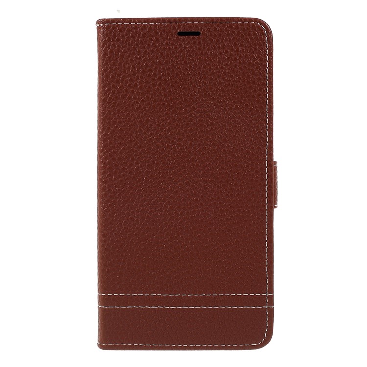 

Litchi Текстура Кошелек Кожаная Мобильная Крышка С Подставкой Для Iphone XS Max 6.5 Inch - Коричневый, iPhone XS Max