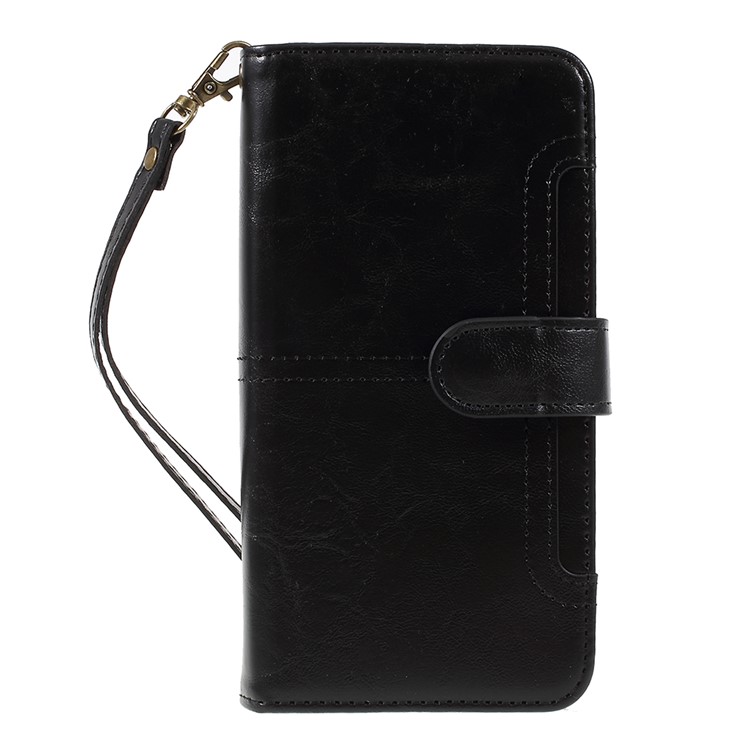 Detachable 2-in-1 Crazy Horse Wallet Leather Casing for iPhone XS Max 6.5 inch - Black-2