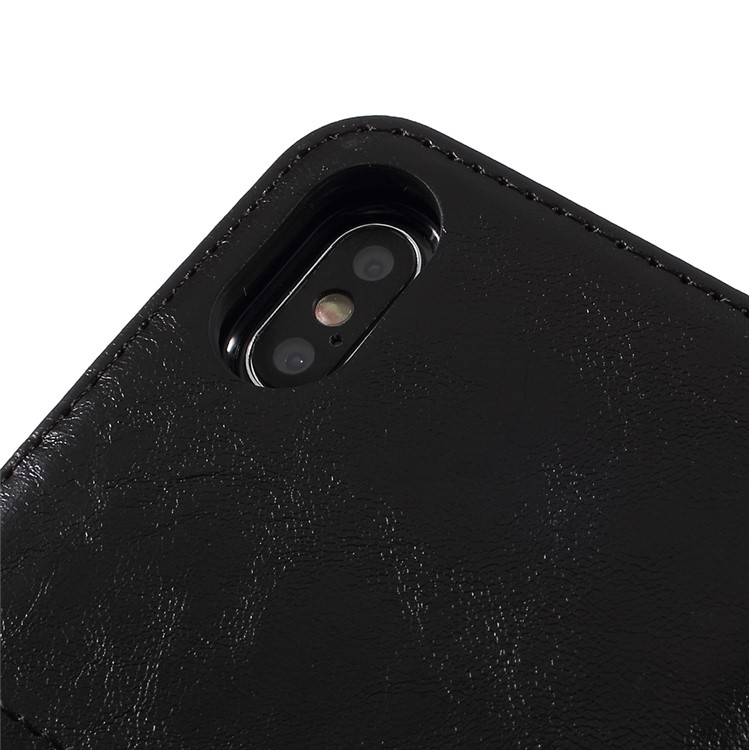 Detachable 2-in-1 Crazy Horse Wallet Leather Casing for iPhone XS Max 6.5 inch - Black-5