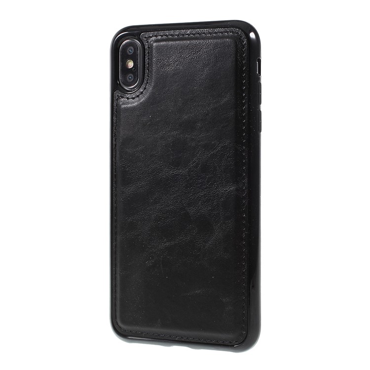 Detachable 2-in-1 Crazy Horse Wallet Leather Casing for iPhone XS Max 6.5 inch - Black-8