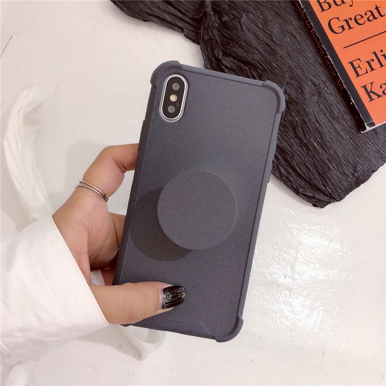 

Плюшевая Краска Ударопрочная Крышка TPU С Подставкой Для Iphone XS Max 6.5 Inch - Серый