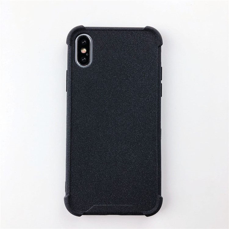 Plush Paint Shockproof TPU Case for iPhone XS / X 5.8 inch - Black-2