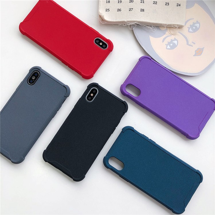 Plush Paint Shockproof TPU Case for iPhone XS / X 5.8 inch - Black-4